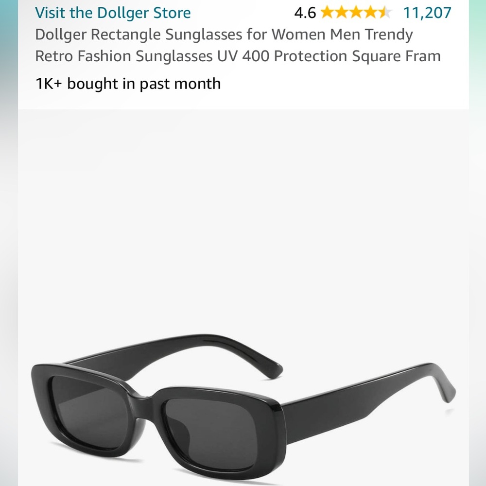 *FREE W/ PURCHASE* NWOT Dollger Rectangle Sunglasses UV 400 amazon